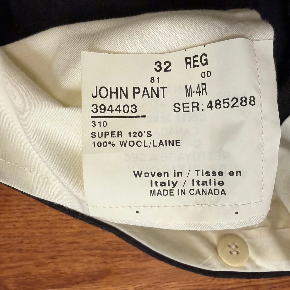 Paul Stuart Dress Pants Fits Mens 30x30 Gray Super 120s Wool Pleated Cuffed